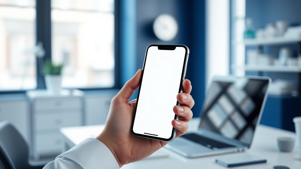 Pacjent trzyma telefon podczas konsultacji telemedycznej